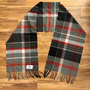 Plaid Scarf in Red, Black, and Gray